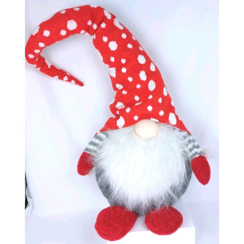 24" INCH Kirkland's GNOME Shelf Sitter Red AND GREY~‎ FARMHOUSE ~ NORDIC